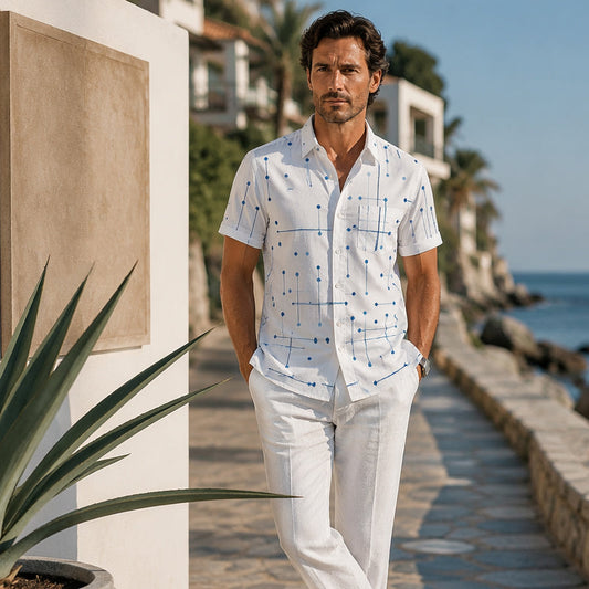 Men’s Relaxed Geometric Print Shirt