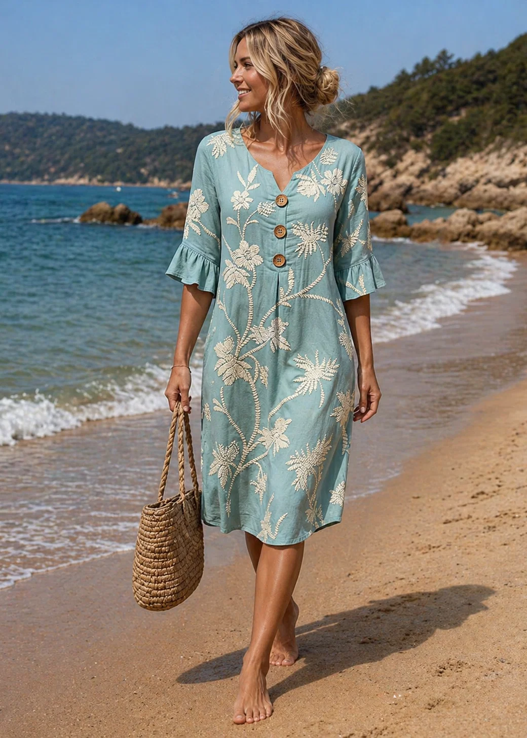 Helen | Women's casual dress with a floral print