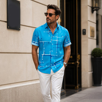 Men’s Relaxed Geometric Print Shirt