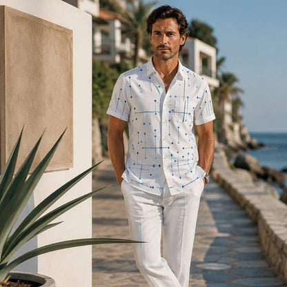 Men’s Relaxed Geometric Print Shirt
