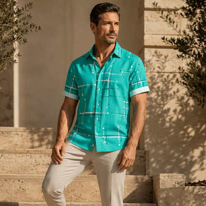Men’s Relaxed Geometric Print Shirt