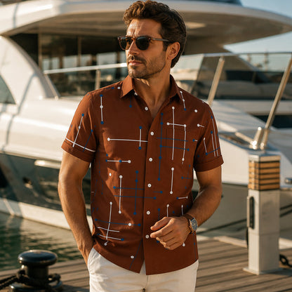 Men’s Relaxed Geometric Print Shirt