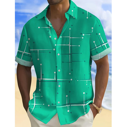 Men’s Relaxed Geometric Print Shirt
